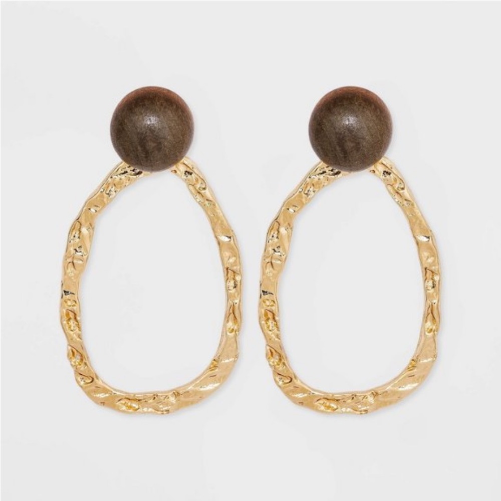 ⭐️3 for $15 ⭐️ Post with Organic Gold Drip Earrings by a new day